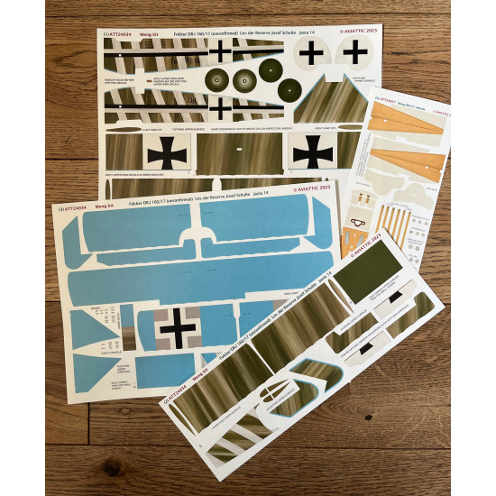 Aviattic ATT24034 1/24 (Meng) Fokker DR.I 160/17 Ltn. der Reserve Josef Schulte