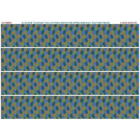 Aviattic ATT28001 1/28 4 colour lozenge full pattern upper surfaces (fresh) Aviattic ATT28001 1/28 4 colour lozenge full pattern upper surfaces (fresh)