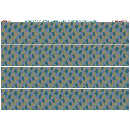 Aviattic ATT28002 1/28 4 colour lozenge full pattern upper surfaces (faded)