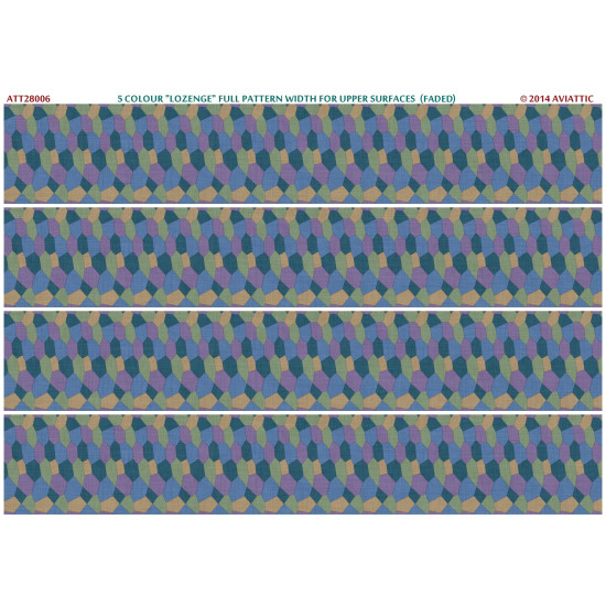 Aviattic ATT28006 1/28 5 colour lozenge full pattern upper surfaces (faded)