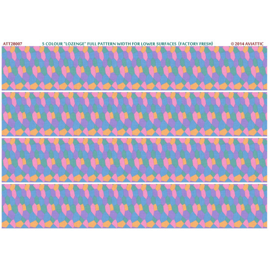 Aviattic ATT28007 1/28 5 colour lozenge full pattern lower surfaces ( fresh)