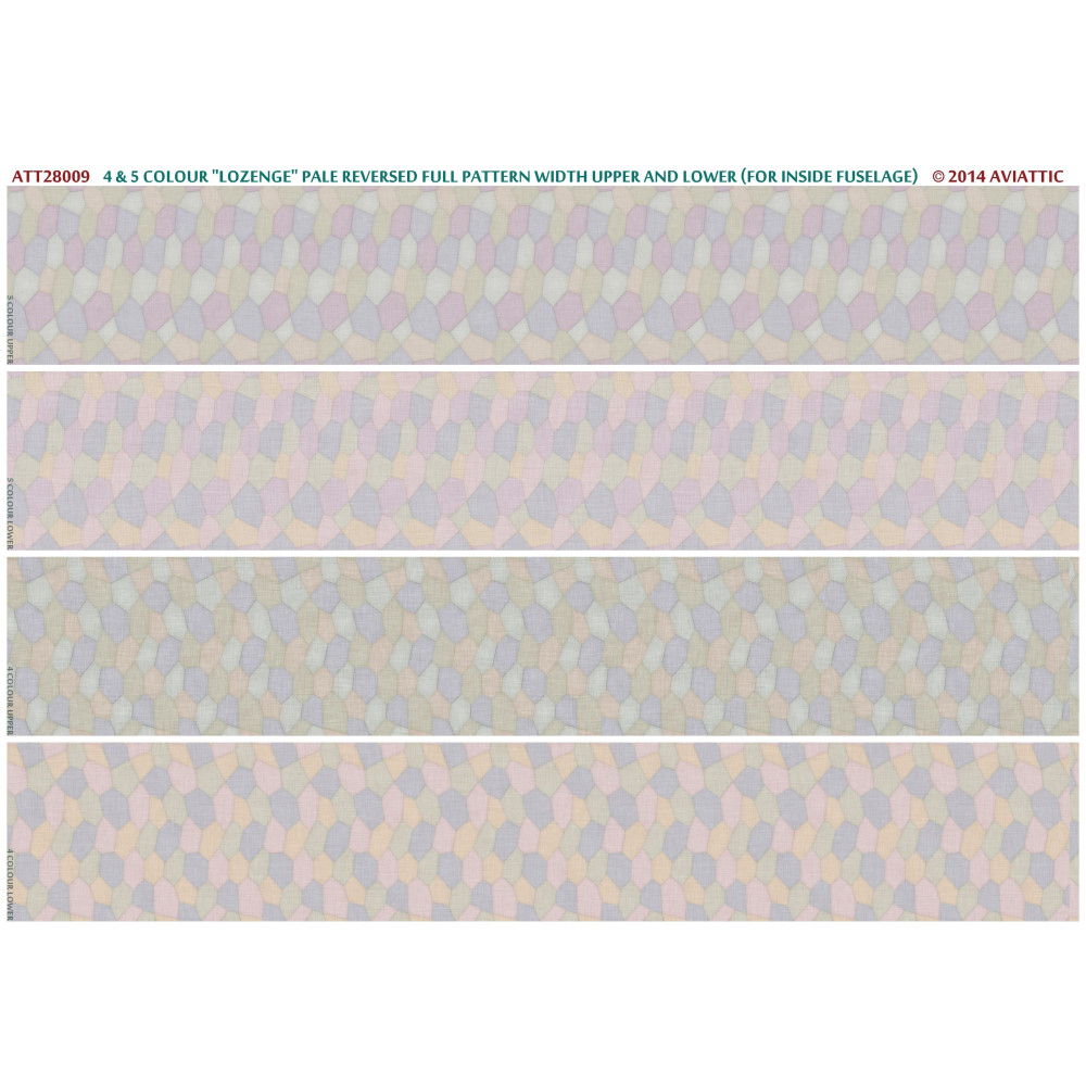 Aviattic ATT28009 1/28 4 and 5 colour lozenge pale pattern upper lower ...