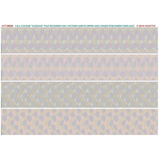 Aviattic ATT28009 1/28 4 and 5 colour lozenge pale pattern upper lower fuselage