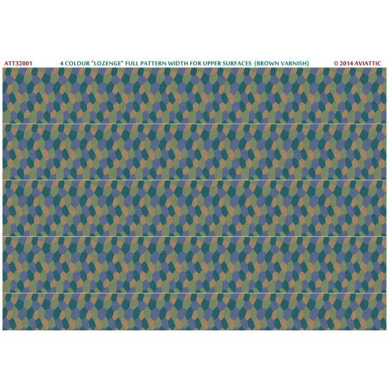 Aviattic ATT32001 1/32 4 color lozenge full pattern upper surfaces brown varnish