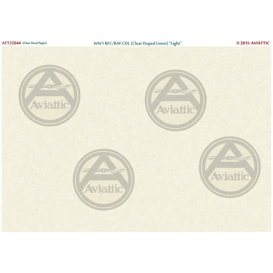 Aviattic ATT32044 1/32 (Clear Decal Paper) WW1 CDL (Clear Doped Linen) bleached