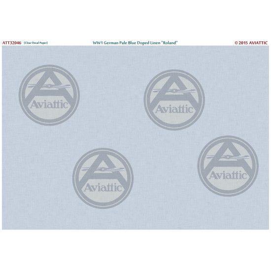 Aviattic 1/32 Scale (Clear decal paper) Black doped linen