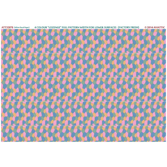 Aviattic ATT32070 1/32 4 color lozenge full pattern lower surfaces Fresh White
