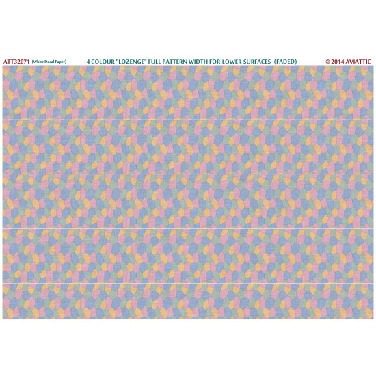 Aviattic ATT32071 1/32 (white decal paper) 4 colour lozenge full pattern width for lower surfaces (faded)