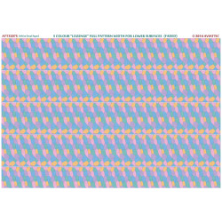Aviattic ATT32075 1/32 (white decal paper) 5 colour lozenge full pattern width for lower surfaces (faded)