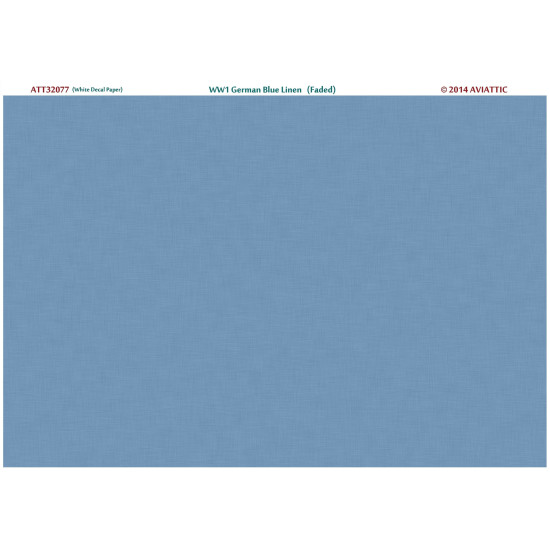 Aviattic ATT32077 1/32 (white decal paper) WW1 German blue linen (faded)