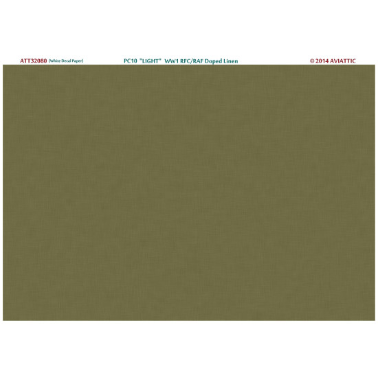 Aviattic ATT32080 1/32 (white decal paper) PC10 light WW1 RFC/RAF doped linen