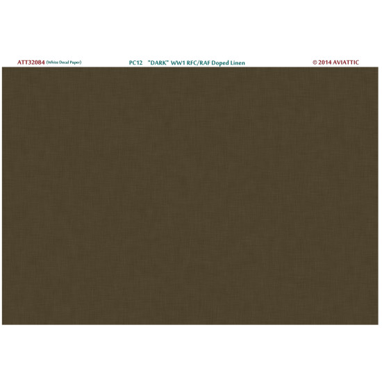 Aviattic ATT32084 1/32 (white decal paper) PC12 dark WW1 RFC/RAF doped linen