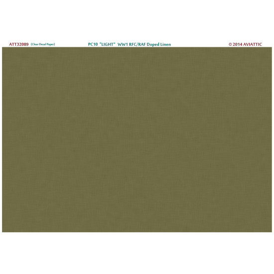 Aviattic ATT32089 1/32 (clear decal paper) PC10 light WW1 RFC/RAF doped linen