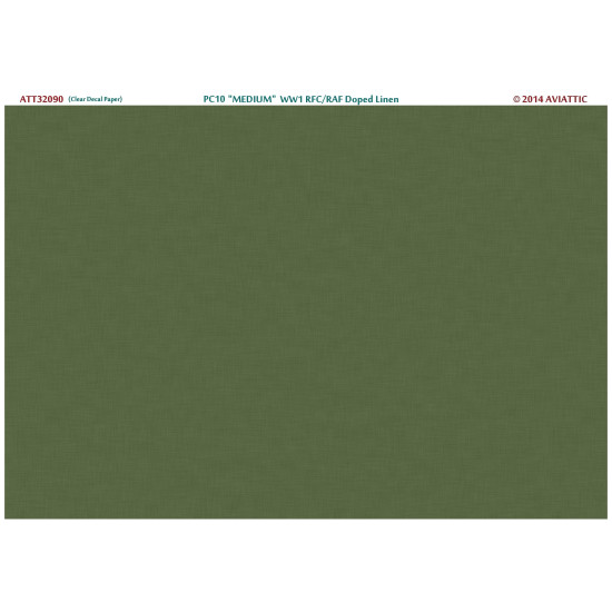 Aviattic ATT32090 1/32 (clear decal paper) PC10 medium WW1 RFC/RAF doped linen Aviattic ATT32090 1/32 (clear decal paper) PC10 medium WW1 RFC/RAF doped linen