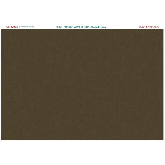 Aviattic ATT32093 1/32 (clear decal paper) PC12 dark WW1 RFC/RAF doped linen