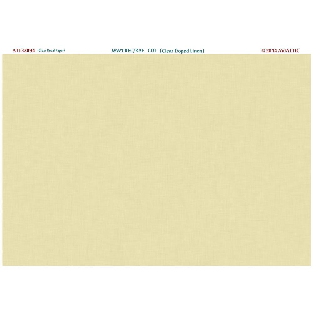 Aviattic 1/32 Scale (Clear decal paper) Black doped linen