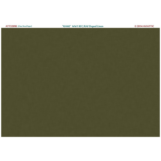 Aviattic ATT32098 1/32 (clear decal paper) PC10 WW1 RFC/RAF doped linen late