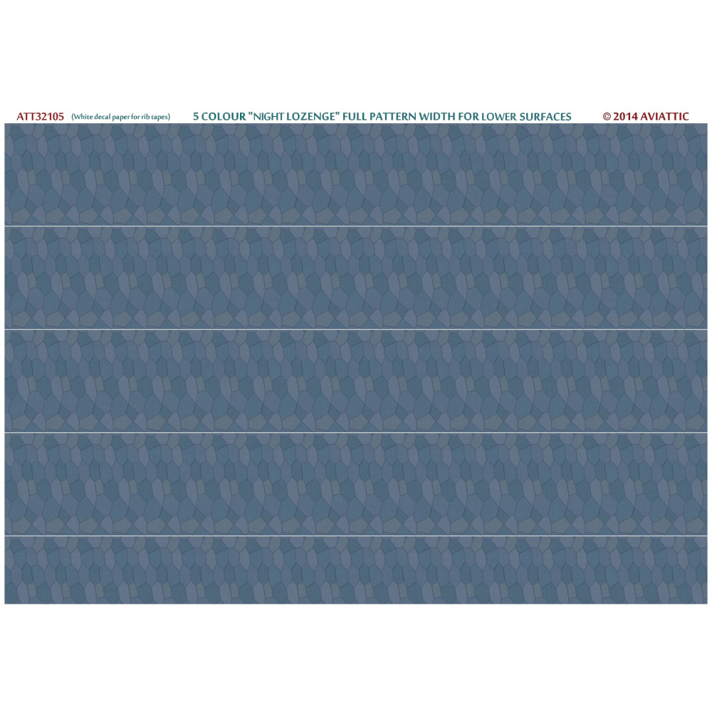 Aviattic ATT32105 1/32 (white decal paper for rib tapes) 5 colour night ...