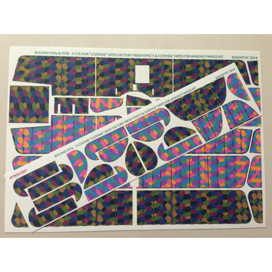 Aviattic ATT32123 1/32 Roland DVIa 5 colour lozenge with factory fresh effect and lozenge tapes for Wingnut Wings kit