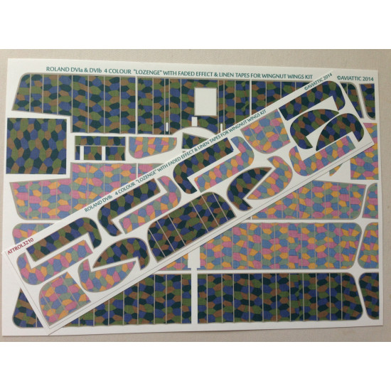 Aviattic ATT32126 1/32 Roland DVIb 4 colour lozenge with faded effect and linen tapes for Wingnut Wings kit