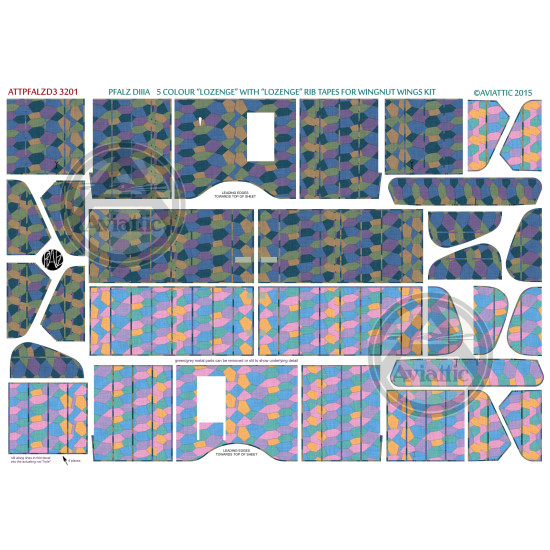 Aviattic ATT32133 1/32 5 Colour Lozenge with lozenge rib tapes