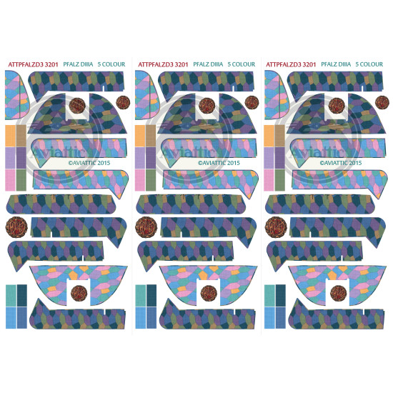 Aviattic ATT32133 1/32 5 Colour Lozenge with lozenge rib tapes