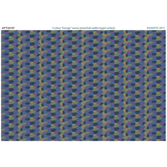Aviattic ATT32147 1/32 5 colour lozenge narrow joined bolts (upper surface)