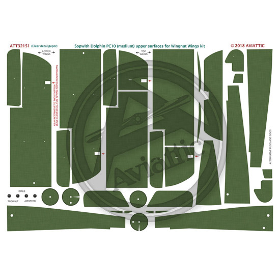 Aviattic ATT32151 1/32 (Clear paper) Sopwith Dolphin PC10 medium upper surfaces