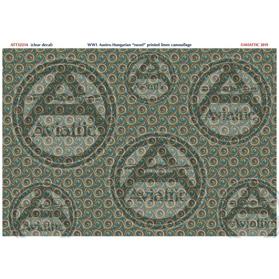 Aviattic ATT32214 1/32 WW1 Austro-Hungarian sworl printed linen camouflage decal