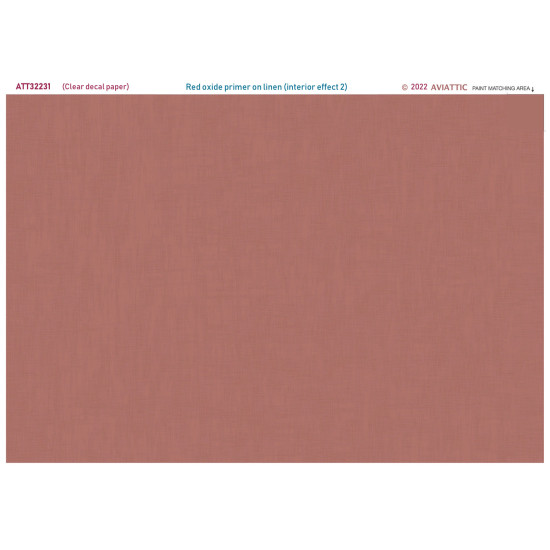 Aviattic ATT32231 1/32 (Clear decal paper) Red oxide primer on linen, interior effect 2