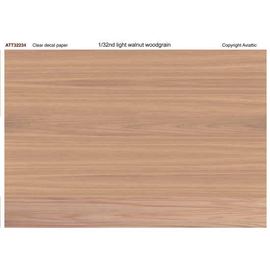 Aviattic ATT32234 1/32 (Clear decal paper) Walnut/mahogany/birch plywood light