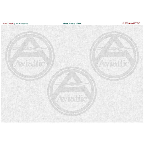 Aviattic ATT32236 1/32 (Clear decal paper) Linen/canvas weave effect (neutral background)