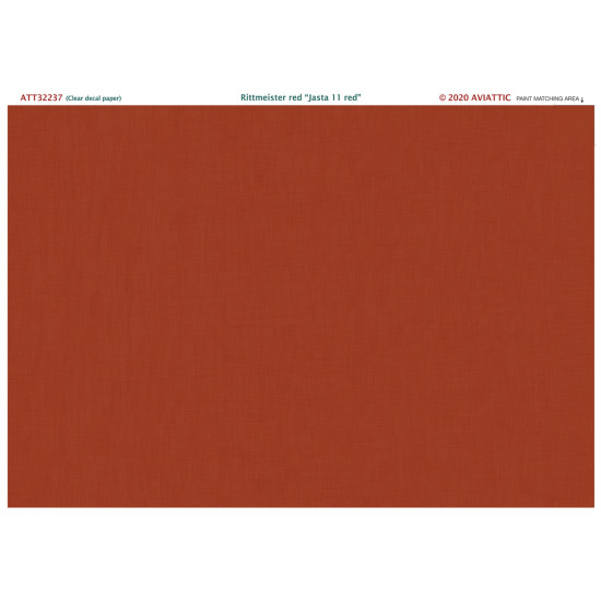 Aviattic ATT32237 1/32 (Clear decal paper) Jasta 11 red paint on linen ...