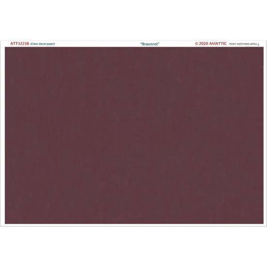 Aviattic ATT32238 1/32 (Clear decal paper) Braunrot paint on linen Aviattic ATT32238 1/32 (Clear decal paper) Braunrot paint on linen