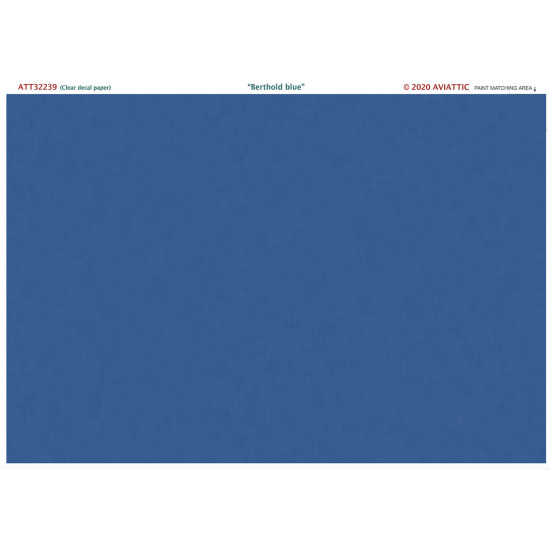 Aviattic ATT32239 1/32 (Clear decal paper) Berthold blue paint on linen