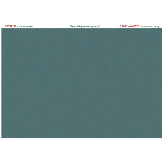 Aviattic ATT32242 1/32 (Clear decal paper) Jasta 64W green/turquoise paint on linen