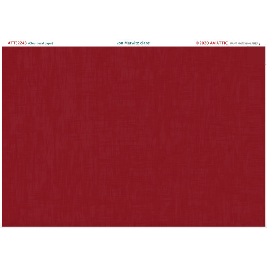 Aviattic ATT32243 1/32 (Clear decal paper) Jasta 30 claret paint on linen Aviattic ATT32243 1/32 (Clear decal paper) Jasta 30 claret paint on linen