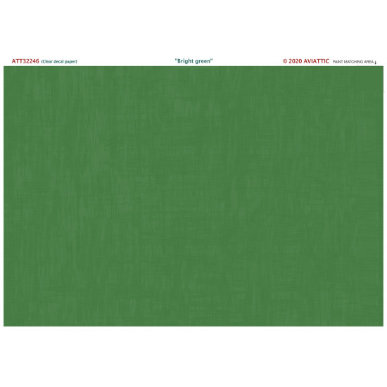 Aviattic ATT32246 1/32 (Clear decal paper) Bright green paint on linen