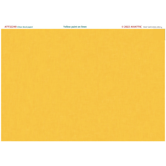 Aviattic ATT32249 1/32 (Clear decal paper) Yellow paint on linen