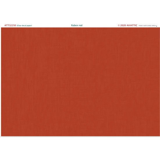 Aviattic ATT32250 1/32 (Clear decal paper) Jasta Raben red paint on linen