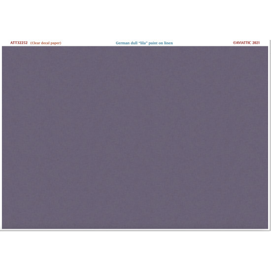 Aviattic ATT32252 1/32 (Clear decal paper) German Lila light paint on linen