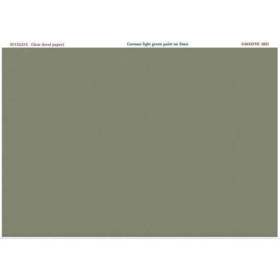 Aviattic ATT32255 1/32 (Clear decal paper) German medium green paint on linen