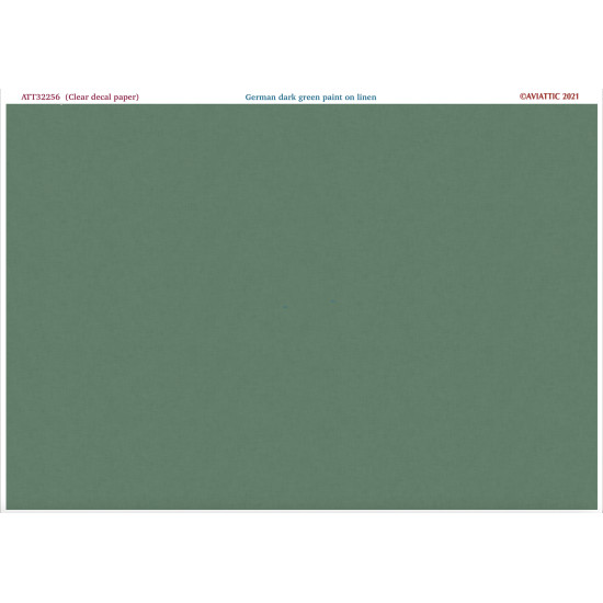 Aviattic ATT32256 1/32 (Clear decal paper) German dark green paint on linen Aviattic ATT32256 1/32 (Clear decal paper) German dark green paint on linen