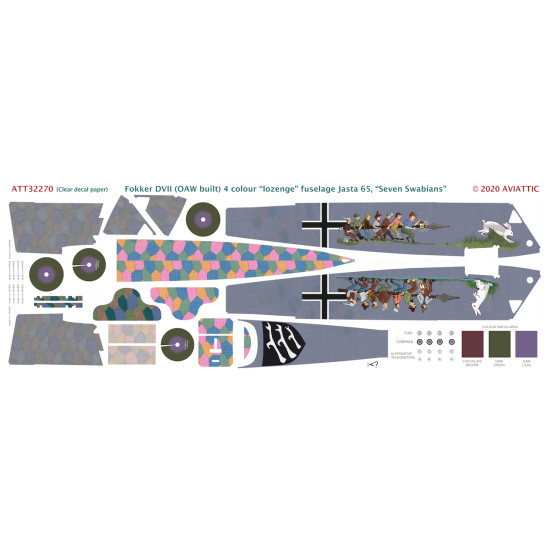 Aviattic ATT32270 1/32 Fokker DVII OAW Jasta 65 Seven Swabians Ltn. Alfred Bäder