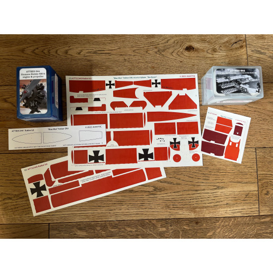 Aviattic ATT32340 1/32 (Roden kit) Fokker DR.I hand painted camouflage the Baron plus 3d printed resin set ATTRES 044