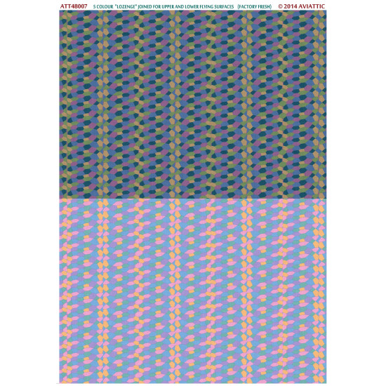 Aviattic ATT48007 1/48 5 colour lozenge joined for upper and lower flying surfaces (factory fresh)