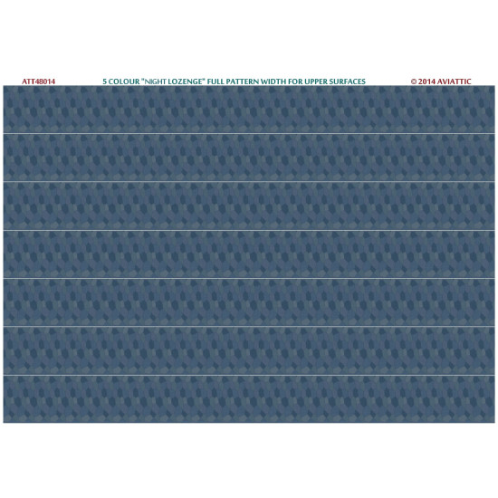 Aviattic ATT48014 1/48 5 colour night lozenge full pattern width for upper surfaces