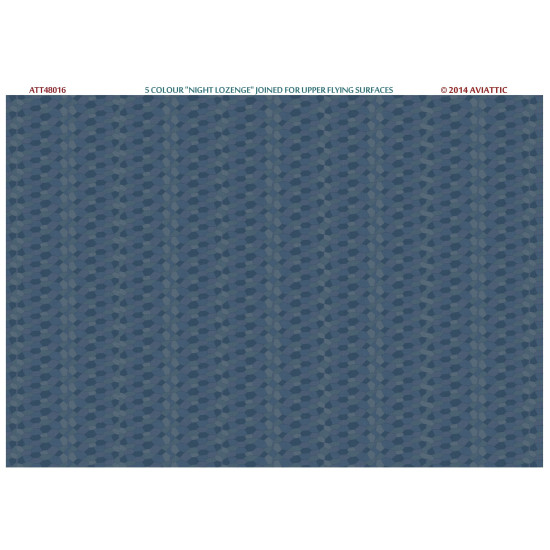 Aviattic ATT48016 1/48 5 colour night lozenge joined for upper flying surfaces