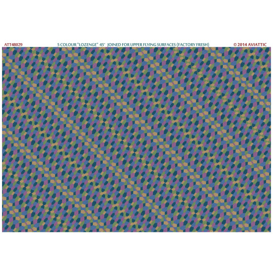 Aviattic ATT48029 1/48 5 color lozenge 45 degrees joined for upper flying surfaces (factory fresh) Aviattic ATT48029 1/48 5 color lozenge 45 degrees joined for upper flying surfaces (factory fresh)