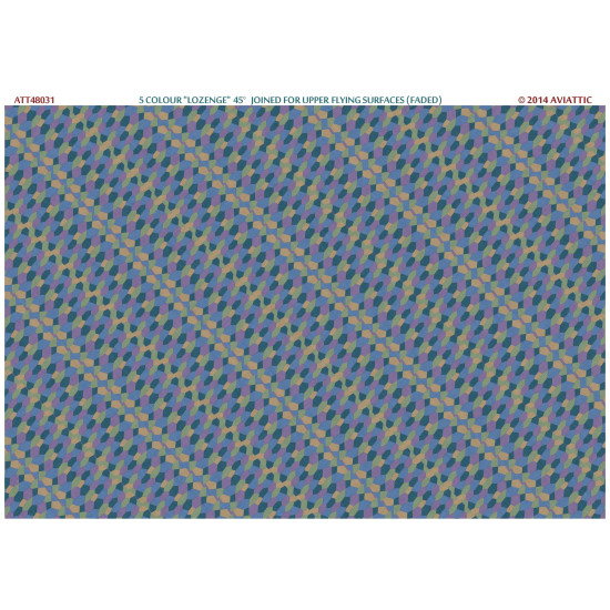 Aviattic ATT48031 1/48 5 color lozenge 45 degrees joined for upper flying surfaces (faded)